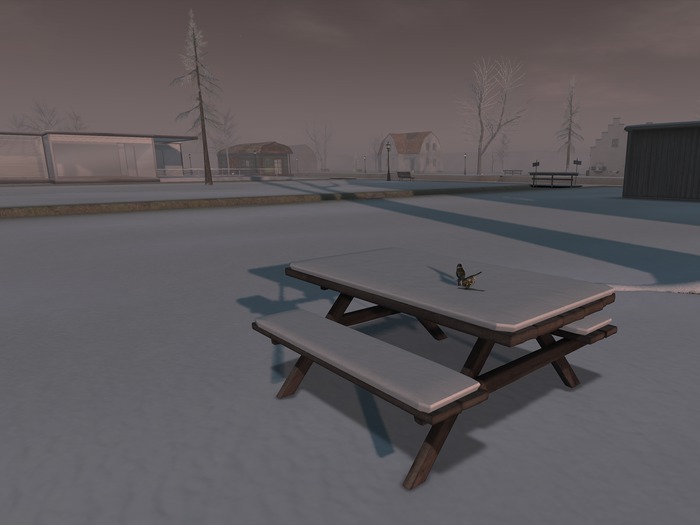 second life snow on table