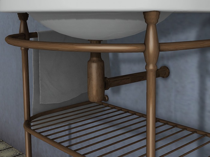 Second Life washstand towel