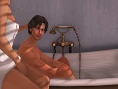 Second Life iron bathtub towel