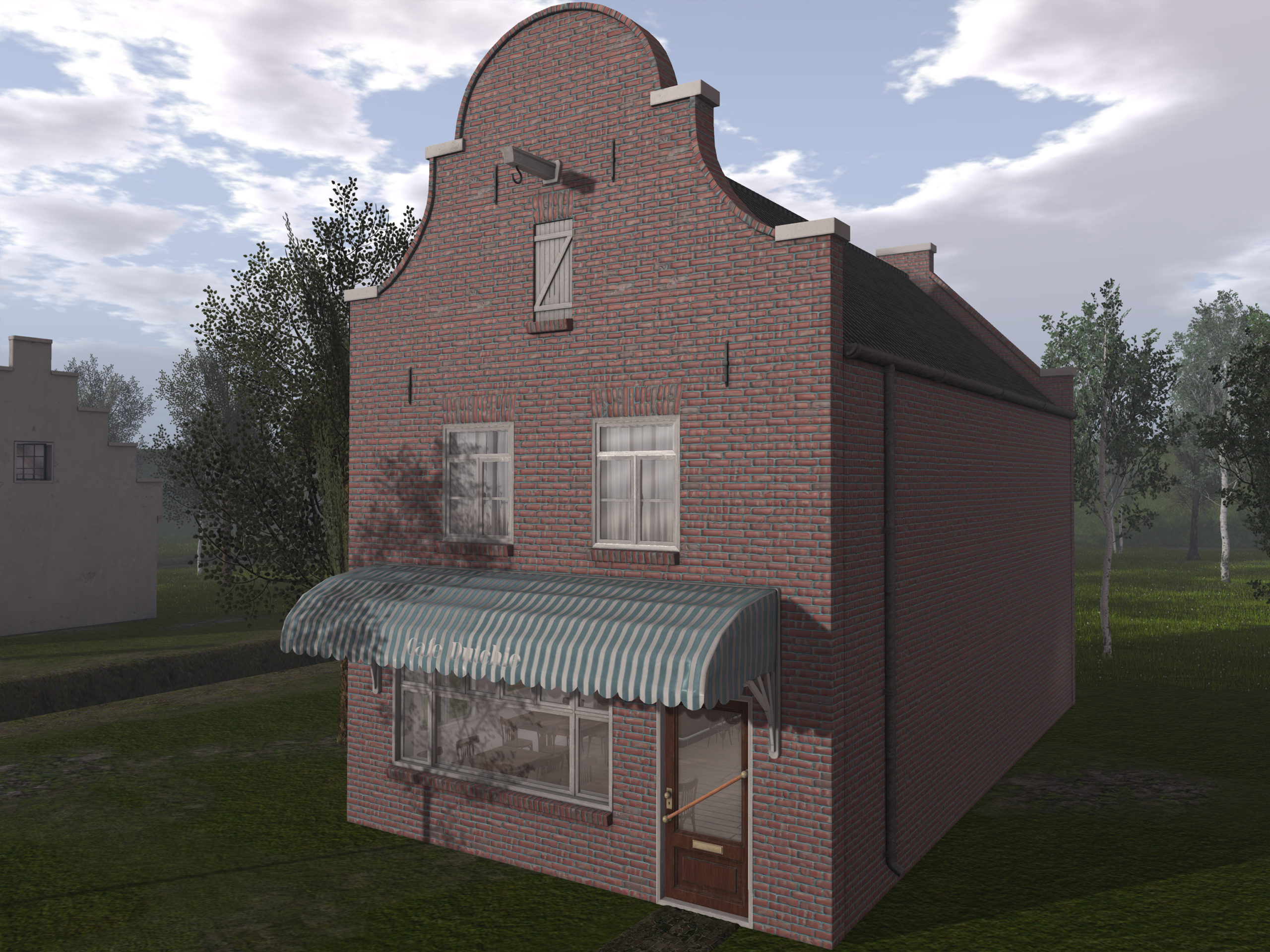 Dutchie Red Brick Cafe Building is a dutch second life cafe